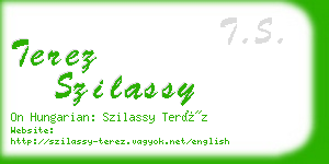 terez szilassy business card